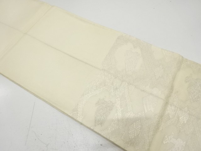  アンティーク　絽　有栖川文様織り出し袋帯（材料）